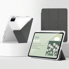 2026 Funda protectora de acrílico transparente para iPad 4/5/6/7/8, Matepad, 7/7Pro con ranura para lápiz y función de encendido/apagado automático - Negro - Ver 13