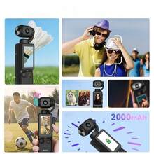 Máy quay thể thao cầm tay, ống kính xoay 180°, tự động lấy nét, thích hợp cho việc quay vlog. Nhỏ gọn và dễ mang theo, lý tưởng để ghi hình ngoài trời, dễ dàng ghi lại mọi khoảnh khắc. - Nhiều màu - Xem 7