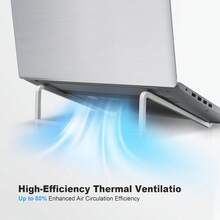 1 Giá đỡ máy in đa chức năng, giá nâng laptop có thể gập lại, giá đỡ để bàn văn phòng và nhà, kèm túi đựng. - Bạc - Xem 5