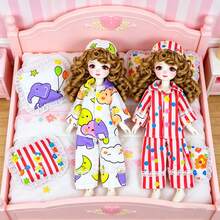 Bộ 6 món đồ ngủ cho búp bê BJD 30cm, quần áo mặc nhà cho búp bê, trang phục nhập vai cho búp bê Boneka, thích hợp làm quà tặng ngày lễ, sinh nhật, tựu trường, tốt nghiệp. - Nhiều màu - Xem 1