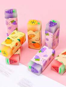 3 cục tẩy hình trái cây sáng tạo, đồ dùng văn phòng phẩm độc đáo, thích hợp làm quà tặng cho học sinh, tẩy dùng để vẽ, làm việc văn phòng và học tập, sạch sẽ và mềm mại, hình trái cây ngẫu nhiên, đồ dùng học tập, văn phòng phẩm, có mùi hương trái cây hoạt hình và màu sắc ngẫu nhiên, phần thưởng cho học sinh, đồ dùng học tập, quà tặng văn phòng phẩm, quà tặng tựu trường, quà Giáng sinh, màu sắc và kiểu dáng ngẫu nhiên. - hoa quả - Xem 7