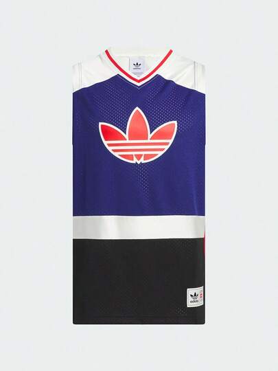 Adidas 男女通用V领休闲运动背心，舒适时尚，JD6400