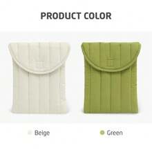 Puffy Laptop Sleeve 13-14 Inch Streak-Green, Protective Carrying Case For Women, Cute Neo Case Compatible With 15 And 16 Inch Laptops, Compatible With Macbook Air M2, Xps In Cover - View 2