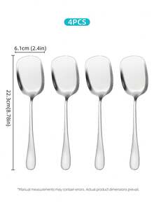 2/4/8Pcs Stainless Steel Serving Spoons, Buffet Scoops & Salad Ladle For Home Kitchen Hotel Restaurant - - - View 13