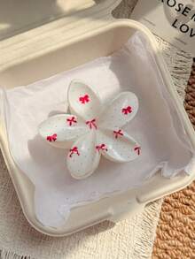 2pcs/1pc 3.15 Inch/8cm Elegant Lightweight Plastic Bow & Flower Large Hair Clips, Gentle, Cute, Versatile, High-End, Minimalist Solid Color Hair Claws Suitable For Daily, Casual, Party, Commute, Beach, Vacation, Ponytail, Bun, Face Washing, Makeup, Outfit Accessory - Multicolor - View 7