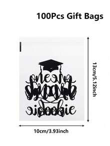 1-100 piezas Bolsas de regalo de graduación, bolsas de empaque de regalo con patrón de gorro de graduación transparente, bolsas de recuerdos para fiesta de graduación, felicitaciones graduación 2026, bolsas para hornear galletas de graduación, bolsas de postres de graduación, suministros de empaque DIY de graduación - multicolor - Ver 12