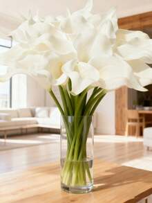 1pc/10pcs White Artificial Calla Lily Flowers, PU Lifelike Bouquet, Suitable For Home, Wedding, Indoor/Outdoor, Garden, Party, Boho Decor, Vase Filler, Tabletop Centerpiece, Wall And Bathroom Decoration - Multicolor - View 7