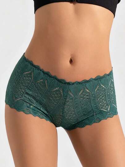 1 chiếc quần lót nữ gợi cảm, kiểu boxer ren, quần đùi nữ.