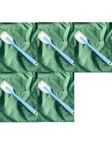 1 chiếc thìa silicon trong suốt được FDA phê duyệt, thìa lớn trong suốt, thìa làm bánh, dao trộn kem, thìa nhỏ - Màu xanh lam - Xem 10