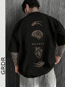 Herren Modisches, Locker Geschnittenes Kurzarm T-Shirt Mit Muster | Exquisites Design - 樣式1 - 查看 2