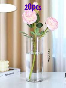 1 Bộ bình hoa thủy tinh hình trụ, bình trong suốt, giá đỡ nến hình trụ, thích hợp để trang trí bàn ăn, trang trí nhà cửa trong đám cưới, quà tặng lễ Rama, sinh nhật, lễ tốt nghiệp, trang trí phòng, v.v. - Trong sáng - Xem 19