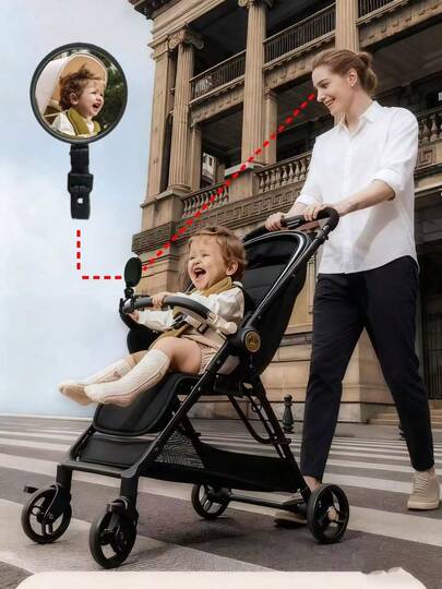 Gương chiếu hậu cho ô tô, xe đạp, xe điện, xe đẩy em bé - Gương lồi, gương góc rộng, tầm nhìn bao quát, thuận tiện quan sát phía sau, nội thất và ghế sau, lắp đặt không cần khoan, cố định bằng dây đai điều chỉnh được, gắn bằng giác hút.