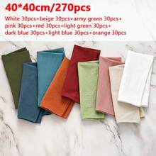2/6/12/270pcs Modern Minimalist Solid Color Napkins, Washable And Reusable, Suitable For Weddings, Banquets, Hotels, Restaurants, Kitchens, Dining Tables, Home Decor - Multicolor - View 30