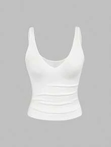 Primavera/Verano/otoño nueva temporada versátil de moda con cuello en V profundo sin espalda conjunto de dos piezas - Multicolor - Ver 4