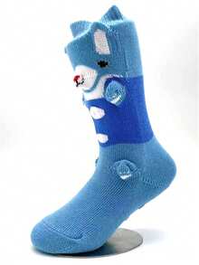 Bộ tất hình gấu hoạt hình 3D dễ thương dành cho bé trai và bé gái, tất cổ cao bằng cotton mềm mại in hình động vật, quà tặng hấp dẫn. - Nhiều màu - Xem 8