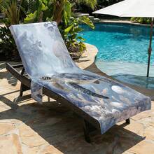 1pc Microfiber Sea Chair Cover With Pocket, Lightweight & Breathable, Ideal For Travel & Beach Vacation, Pool Essential | Summer Style | Portable Beach Mat, Beach Towel - Style4 - View 7