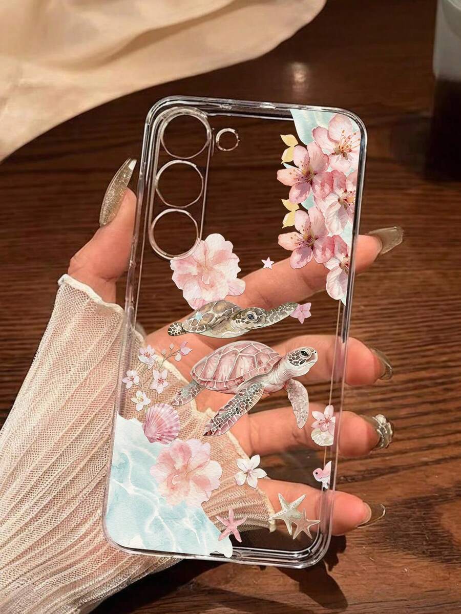 1个创意梅花海龟海星软壳手机壳,兼容华为荣耀、Galaxy A04e/12/A13/A14/A34/A50/A52/A53/A54/S21/S22/S23/S24/S25/S25Ultra/S25FE/S26/S26 Plus/S26 Ultra/S26 Edge、6A/7A/8A、12T/13T/15T/15T Pro - 無色 - 查看 1