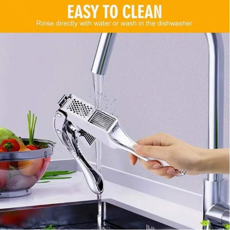 Dụng cụ ép và thái tỏi đa năng cầm tay, làm bằng thép không gỉ dày, bền và chống biến dạng. Kết hợp các chức năng băm nhỏ, thái lát tỏi, băm thịt và thái hạt lựu. Dễ dàng thao tác bằng một tay, dễ vệ sinh không để lại cặn. Thích hợp sử dụng tại nhà và nhà hàng, một dụng cụ nấu ăn thiết thực giúp nâng cao hiệu quả, cũng là một món quà ý nghĩa cho sinh nhật, Ngày của Mẹ và những người đam mê ẩm thực. - Nhiều màu - Xem 3