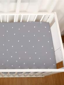 1pc Baby Crib Fitted Sheet Star Heart Print Soft Breathable Nursery Bedding Fits Standard Crib Mattress For Baby Boys Girls Newborn Toddler - Multicolor - View 7