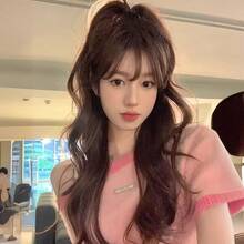 Synthetic Woven Wigs - Cool Brown Color + Hairnet - View 5