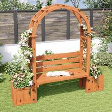 Flowerpots, Planters With Trellises For Climbing Plants, Spacious Flowerpots, Planters, Planters With Trellises And Seating For Garden, Patio And Terrace. - 自然色 - 查看 6
