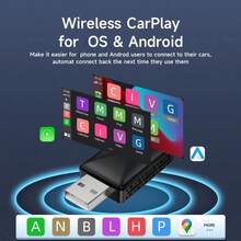 无线 CarPlay 适配器，二合一 CarPlay 盒，小巧设计，即插即用，连接快速稳定，兼容 CarPlay 和双系统。全新无线 CarPlay 安卓车载无线适配器，智能迷你盒，即插即用，通用无线适配器。 - Z20 - 查看 3