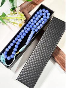 1套穆斯林51颗珠子编织礼盒套装，高品质穆斯林念珠，庄重典雅的宗教礼品 - 彩色 - 查看 5