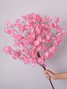 1/3 Piece Artificial Cherry Blossom Branch - Suitable For Tall Vase Decor - Fake Flowers For Wedding Party Home Decoration - Pink - View 4