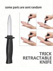 1 chiếc dao giả bằng nhựa có lò xo thu vào, dùng làm đạo cụ chơi khăm. - Nhiều màu - Xem 9