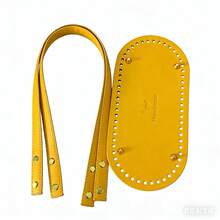 No-Sew PU Leather Crochet Bag Making Kit, Includes Oval Base Shaper, Replaceable Strap Handles, And 8 Snap-In Rivets, Suitable For Handmade Tote Bag, Handbag DIY, Pre-Drilled Holes For Easy Assembly, PU Leather Accessories, DIY Wallet Making - A - View 13