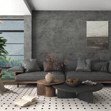 1 Roll Deep Gray Cement Texture Self-Adhesive Wallpaper, Industrial Style, Suitable For Bedroom, Living Room, Kitchen Decoration - D - View 7