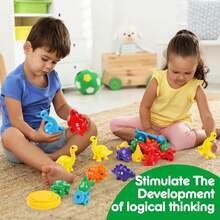Dinosaur Matching Montessori Toy,Letter Number Counting Classification Game,Color Cognition Educational Learning Toy For Boys Girls All Holiday Gift - Multicolor - View 5
