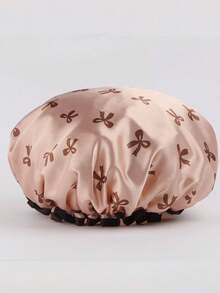 Bộ 3 mũ tắm hai lớp in họa tiết, có chun điều chỉnh, bảo vệ tóc, dùng được cho cả nam và nữ, chất liệu polyester tái sử dụng, cần thiết cho việc tắm rửa tại nhà, mũ tắm bền chắc. - Nhiều màu - Xem 4