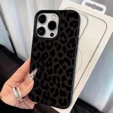 Cheetah,Leopard Print Cheetah,Leopard Print Stylish Black Leopard Print Phone Case Suitable Compatible With Iphone 17 16 15 14 13 12 11 Pro Max XS XR X,Full-Coverage TPU Shockproof Protective Cover - 型號1(1台) - 查看 4