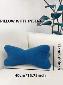 1pc Bone-Shaped Lumbar Pillow, Office Waist Support Cushion, Nap/Reading Knee Pillow, Triangular Cushion - Yellow - View 3
