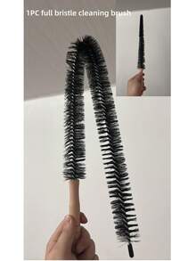 1/2 Radiator Cleaning Brush, Long Flexible Wooden Handle Cleaning Duster, Suitable For Radiators And Dryers... Clothes, Lint And Washing Machines - Suitable For Cleaning Flat Panel Radiators (Random Style Shipped) - Black - View 4