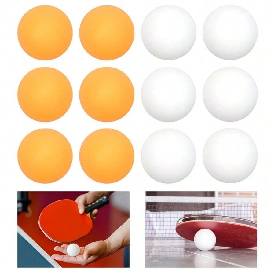 50pcs 40mm Matte Table Tennis Balls, Bright Yellow And White Durable PP Material Rust-Proof, Suitable For Adult Practice And Entertainment, Table Tennis Sports Accessories, Racket Sports, Raffle Props, Party Games And Outdoor Sports, For Ages 14 And Up