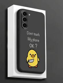 Funda protectora antideslizante para teléfono "No toques mi teléfono" de pato, compatible con Galaxy A05s/A13/A14/A15/A16/A17/A34/A35/A36/A52/A53/A54/A55/A56/S21/S22/S23/S24/S25/S26 Ultra, compatible con iPhone 17/17 Air/17 Pro/17 Pro Max, resistente al agua, a los golpes, a las caídas y a los arañazos, versión internacional no versión nacional - Negro - Ver 1
