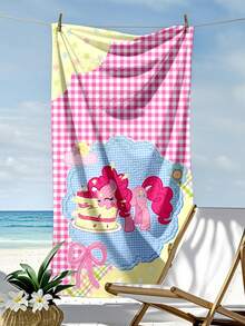 MY LITTLE PONY Printed Beach Towel 70*140, Double-Sided Plush Sports Towel, Soft And Quick-Drying Bath Towel, Double-Sided Plush Beach Swimming Large Towel, Striped Sports Style, Water-Absorbent Without Shedding Fibers, Outdoor Sun Protection - Multicolor - View 6