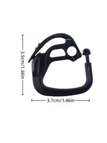 100 piezas de ganchos reutilizables negros de plástico para red de sombra para camping y refugio solar al aire libre - Negro - Ver 3