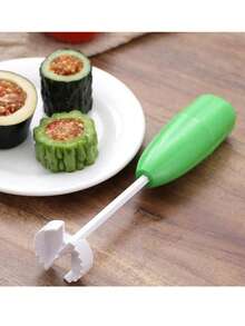 4-In-1 Multifunctional Fruit & Vegetable Pitter Set, With High-Strength Plastic Handle And Replaceable Screw Heads, ABS Material Pitter Suitable For Zucchini, Cucumber, Apple, Pear And Other Produce - Kitchen Tool Accessory - Multicolor - View 8