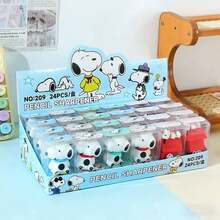 1 pieza Sacapuntas de lápiz con diseño de Snoopy, diseño lindo para estudiantes, sacapuntas manual mini para papelería, estilo aleatorio, adecuado como regalo de Año Nuevo, Día de San Valentín, Pascua - Multicolor - Ver 3