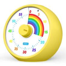 60 Minute Visual Timer, Classroom/Office/Kitchen Use, Silent Desktop Timing Device, Rainbow Design Time Management Tool - Multicolor - View 12
