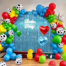 Kit de 157 guirnaldas de arco de globos de oro borgoña y blanco con flecos dorados para mujeres y niñas, cumpleaños, boda, despedida de soltera, día de San Valentín, decoración de fiesta - estampado de vaca RGB - Ver 7
