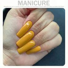GMUME 7.5ml Amber Yellow Gel Nail Polish, Deep Mustard Color Tone, Soak-Off UV LED Nail Gel, Consistent Color With Bottle, Professional Salon Quality, Long-Lasting, Warm Autumn Tone, DIY Home Manicure, High Saturation Top Coat - Mustard Yellow - View 5
