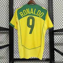 2006 Brazil Home Yellow Soccer Jersey # 9 RONALDO, Unisex Retro Football Shirt, Vintage Streetwear, Couple Matching Sportswear, Gym Athletic Top, Perfect Gift For Fans - 預設 - 查看 2