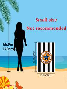 1pc Extra Large 150x200CM Newcastle St James' Park Black And White Striped Pattern Beach Towel/Blanket, Multiple Sizes Available, Quick-Dry Soft Portable Sand-Proof Super Absorbent Microfiber. Football Fan Casual Yoga Picnic, UV Protection; Suitable For Beach, Swimming Pool And Outdoor Activities, Travel Essential, Camping, Yoga, Gym, Sports, Swimming, Suitable For Men And Women. - Black and White Stripes - View 14