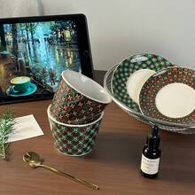 Bộ tách và đĩa cà phê phong cách Bohemian, tách latte art, bộ trà chiều, tách sữa, nước ép và đồ uống lạnh, sử dụng hàng ngày, hoàn hảo làm quà tặng ngày lễ, sinh nhật, Ngày của Mẹ. - Nhiều màu - Xem 10