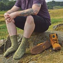 Sock Snob Sock Snob - 3 Pack Mens 100% Wool Socks | Cushion Ribbed Boot Socks With Reinforced Heel And Toe - Green - View 2
