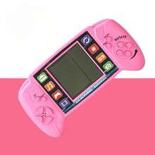Christmas Decoration Boxed Game Console With 23 Games, Batteries Not Included, Requires 2 AA Batteries, Large Screen Children's Handheld Creative Toy, Portable And Educational Gaming Device - Pink - View 5
